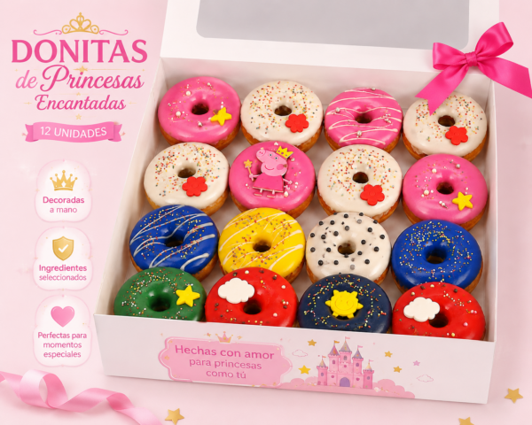 Caja de Donitas Princesas Encantadas