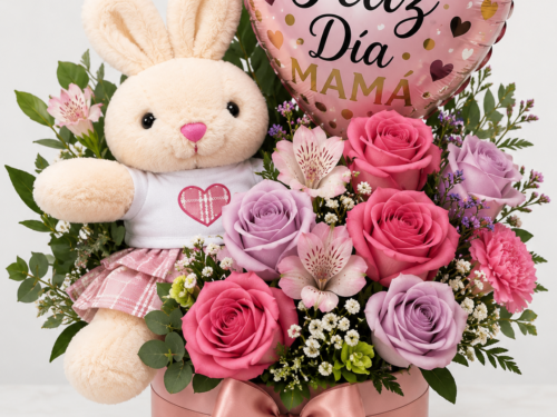 Peluche con Flores Deluxe